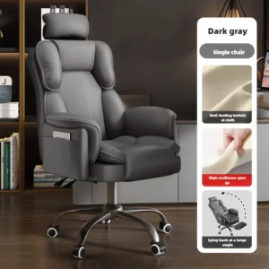 Computer chair, home electronic sports chair, comfortable and durable leather office chair, rotating lift chair - Image 6