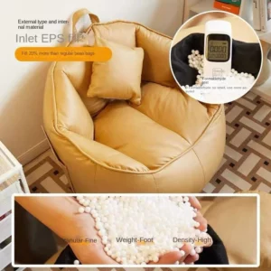 X&D Dirt Resistant Technology Fabric Nordic Lazy Sofa Can Sleep The Balcony Lazy Lounge Chair Tatam Single Bedroom Bean Bag Sofa - Image 3