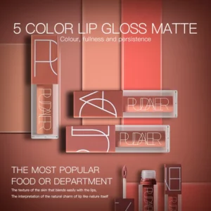 5 Colors Matt Velvet Liquid Lipstick Lipgloss Waterproof Long-Lasting Lip Glaze Lip Makeup Tool Cosmetic Помада Для Губ Rossetto - Image 5