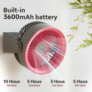 Portable Electric Fan 3600mAh Wireless Air Circulator Fan Cordless Desktop Wall Ceiling Air Cooling Cooler Quiet Ventilator - Image 3