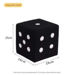 Lamb Velvet Dice Stool Home Living Room Entrance Children's Low Stool Wood Shoe Changing Stool Footstool Sitting Pier Furniture - Image 6