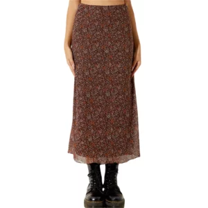 Women´s Casual Long Skirts, Floral Printed High Waist Simple Elegant Elastic Waist Skirts, Street Style Bottoms - Image 3
