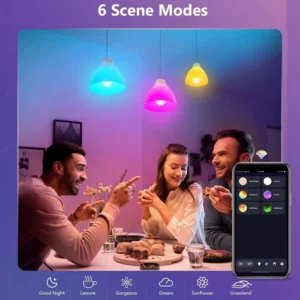 Bluetooth Smart LED Bulb Tuya Light Bulbs AC 85-265V Dimmable Spotlight Bulb 15W E27 RGB+CW+WW LED Color Change Lamp For Home - Image 2