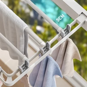 Folding Drying Rack Wall Mounted Drying Clip Windproof Sock Clip Clothing Rack Hanger Household Sock Drying Clip Space Saving - Image 5