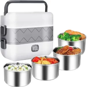 New Electric Lunch Box Portable Double Thermal Insulation Lunch Box with Stainless Steel Liners Home Food Heating Container Boxs - Image 1