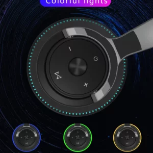 NEWMSNR Heavy Bass Colorful Light Gamer Headsets Bluetooth Headphones Head-mounted Noise Reduction Wireless Earphones for iPhone - Image 2