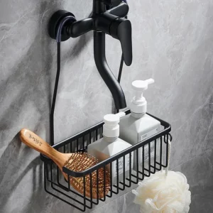 Aluminium Bathroom Shelf Without Drilling, Shower Shelf Shelves Shampoo Holder, Basket Storage Organizer Bathroom Accessories - Image 2
