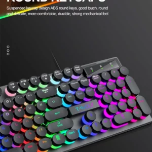 Shadow mechanical feeling, keyboard, desktop computer, laptop, esports game, illuminated wired keyboard - Image 2