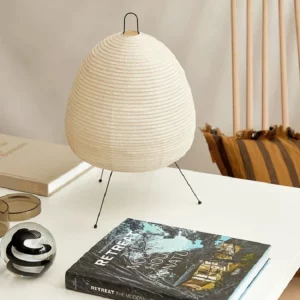 Art Rice Paper Lantern LED Table Lamp Tripod Floor Lamps Japanese Creative Home Decor Lights Living Room Bedroom Bedside Lamp - Image 5