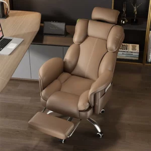 Computer chair, home electronic sports chair, comfortable and durable leather office chair, rotating lift chair - Image 5