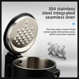 Hotel 304 Stainless Steel Small Capacity 0.8 Liter Electric Water Kettle USB Power Smart Auto-Off Oven Mitts Anti-Dry Burning - Image 3