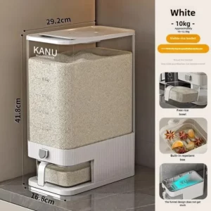 Sealed Rice Storage Box Moisture-Proof Insect-Proof Grain Container Push Dispenser Dry Food Storage Kitchen Grain - Image 5