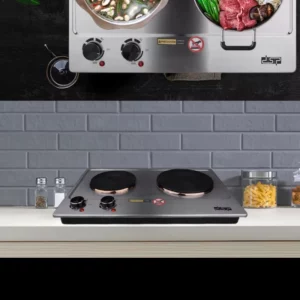Houselin Double Cooktop Electric Stove,1500 Watts Electric Hot Plate, emperature Controls, Power Indicator Lights,Easy to Clean - Image 6