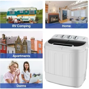 Portable washing machine Mini double drum washing machine 220V 500W Washing Machines - Image 5