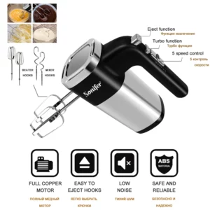 Food Mixer 500W Electric Whisk Kitchen Hand Blender Cuisine Appliances For Cream Sweets Bakery Cake Egg Beater Mixer Sonifer - Image 3