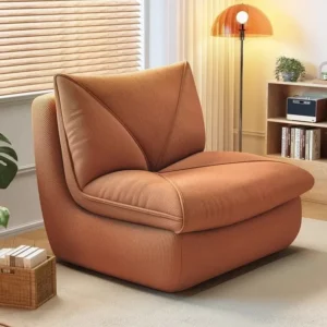 Single Seated Foam Sofa Couch for Adults Armless Lazy Floor Sofa for Living Room Bedroom Comfy Bean Bag Sofa for Reading Gaming - Image 1