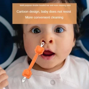 2024 New models Baby Cleaner Spoon Double-headed Soft Wax Curette Picker Nose Cleaner Silicone Ear Wax Pickers Clean Tweezers - Image 3