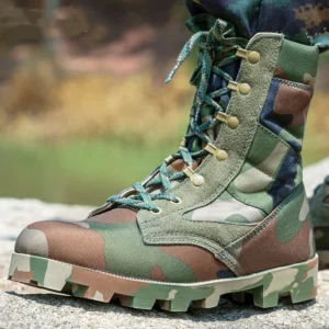 Camouflage Tactical Climb Boots Men High Top Side Zipper Training Desert Combat Work Boots Outdoor Mountaineering Hiking Shoes - Image 5