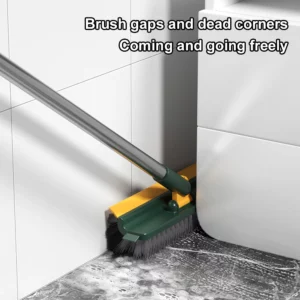 Floor Scrub Brush 3 In 1 Long Handle Adjustable Wiper Broom Tools Wall Corner Floor Scrape Brush Kitchen Bathroom Cleaning Brush - Image 2