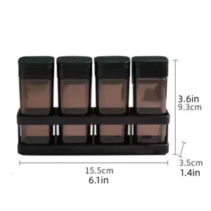 Four-grid Integrated Barbecue Spice Bottle Household Combination Set Spice Jar Kitchen Sealed Moisture-proof Spice Bottle - Image 4