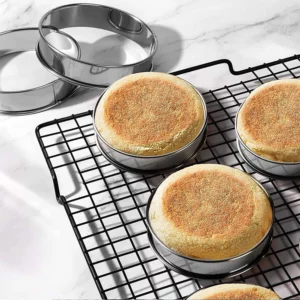 2pcs Stainless Steel Double Rolled Baking Circle Tart Ring Fruit Pie Cake Cookie Molds 10cm 8cm for Kitchen Biscuit Pastry - Image 2
