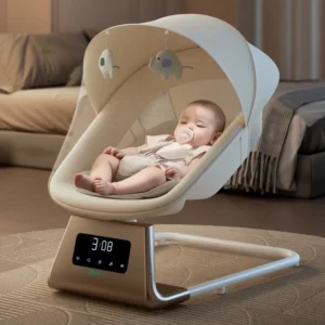 Baby Electric Rocking Chairs, Sleeping Aid Baby Rocking Chair, Soothing Newborn Lounge Chair, Cradle Beds Baby Rocking Cribs - Image 4