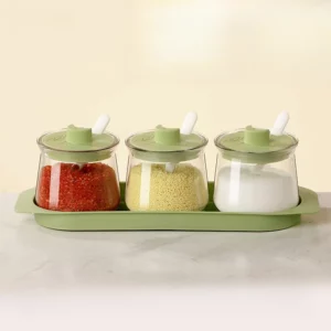 Condiment Box Glass Salt Shaker with Lid Condiment Jar Household Condiment Bottle Kitchen Supplies Condiment Jar Set - Image 5