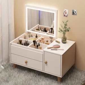 New minimalist bay window dressing table mirror dressing table small table rental bedroom storage - Image 1