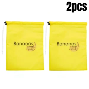 1/2/3/5Pcs Durable Yellow Banana Storage Bags Insulated Fruit Vegetable Fresh-keep Bundle Pocket Drawstring Banana Preserve Bag - Image 5