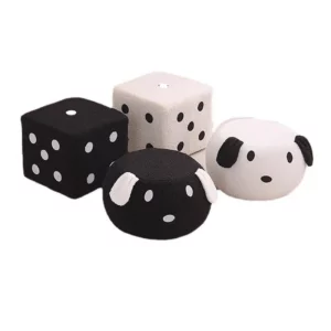 Lamb Velvet Dice Stool Home Living Room Entrance Children's Low Stool Wood Shoe Changing Stool Footstool Sitting Pier Furniture - Image 5
