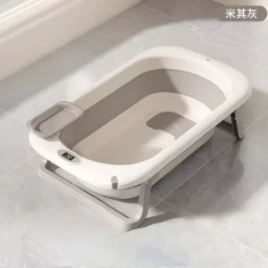 Foldable Newborn Baby Bathtub with Anti-Slip Design Enlarged Warm Infant Tub for Sitting Lying Positions Portable Shower Basin - Image 6