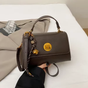 Fashion Women Bag Leather Handbag Vintage Tote Bags Solid Trend Wild Women's Square Shoulder Bag For Ladies - Image 1