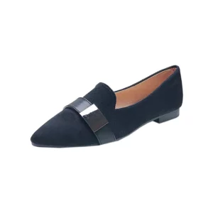 Shoes for Women 2025 New Spring Versatile Fashion Pointed Slip on Loafers Large Size 41 42 43 Flat Sole Nude Work Shoes Flats - Image 5