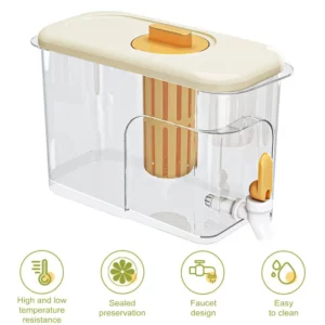 Drink Container for Home 4 Liter Water Bottle Water Bottle with Faucet Fruit Teapot Beverage Container for Home Bar Kitchen - Image 6