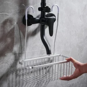 Aluminium Bathroom Shelf Without Drilling, Shower Shelf Shelves Shampoo Holder, Basket Storage Organizer Bathroom Accessories - Image 3