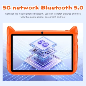 New 7 Inch Cartoon Pattern Kids Tablets Quad Core 4GB+64GB ROM Bluetooth 5G WiFi Learning Education Games Tablet Children's Gift - Image 3