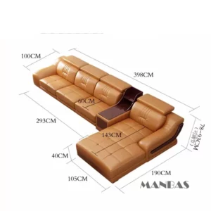 Linlamlim Premium Italian Genuine Leather Sofa Set Big Sectional Couch Living Room Sofas With Adjustable Headrest Home Furniture - Image 4