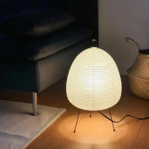 Art Rice Paper Lantern LED Table Lamp Tripod Floor Lamps Japanese Creative Home Decor Lights Living Room Bedroom Bedside Lamp - Image 4