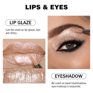 QIBEST shimmer lip gloss beauty girl diamond glitter lip tint waterproof long lasting 6 colors gray flash liquid lipstick makeup - Image 4