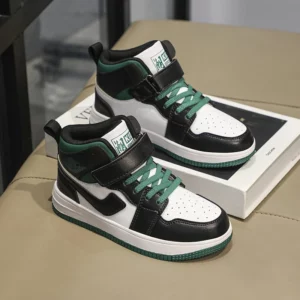 Children's shoes Men's shoes 2024 new fall children's non-slip sports shoes large high top board shoes for children - Image 2
