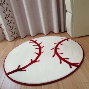 3D Polyester Anti slip Ball Round Fluffy Carpet Computer Chair Pad Football Basketball Living Room Mat Children Bedroom Rugs - Image 2