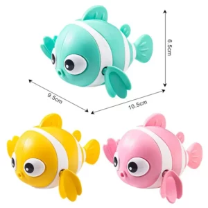 Bath Toys Cute Swimming Clown Fish Bath Toy for Toddlers Floating Wind Up Toys for Boy Girl New Born Baby Bathtub Toddler Toys - Image 5