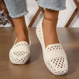 New Summer Style Mesh Breathable Outer Wear Fashionable Comfortable Wear-resistant Versatile Women's Flat Toe Sandals - Image 1