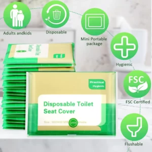 Disposable Toilet Seat Cover Portable Travel Camping Hotel Bathroom Toilet Mat Pads Degradable Soluble Water Toilet Covers Paper - Image 4