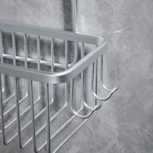Aluminium Bathroom Shelf Without Drilling, Shower Shelf Shelves Shampoo Holder, Basket Storage Organizer Bathroom Accessories - Image 4