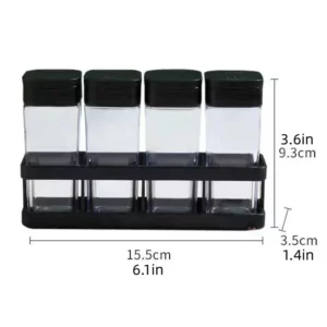 Four-grid Integrated Barbecue Spice Bottle Household Combination Set Spice Jar Kitchen Sealed Moisture-proof Spice Bottle - Image 3