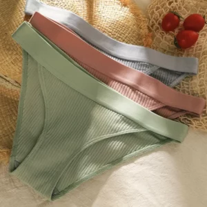 Cotton Briefs Panties Comfortable Panties Lingerie High-Elastic Mid Waist Solid Underwear Women's Underpants - Image 2