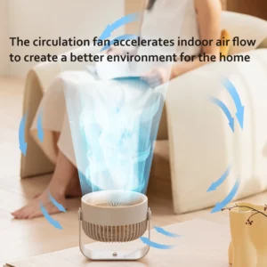 Portable Electric Fan 3600mAh Wireless Air Circulator Fan Cordless Desktop Wall Ceiling Air Cooling Cooler Quiet Ventilator - Image 5