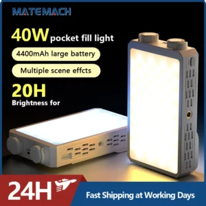 MATEMACH 40W LED Camera Light 2500K-9000K Bi-Color 4400mAh Video Lamp Handle Portable Light Photography Light With CCT On Camera - Image 1