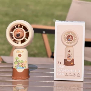 Portable Mini Pocket Cooling Fan Fashion Handheld Fan Cartoon Cute Capybara Small Fan Outdoor USB Charging Small Fan Gifts - Image 4